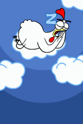 Chicken Bedtime On The Cloud GIF