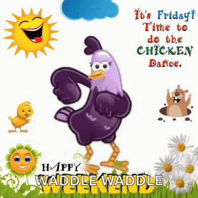 Chicken Dancing Happy Waddle Waddle GIF