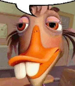 Chicken Litte Abby Speech Bubble Sticker GIF