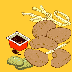 Chicken Nugget Meme Dipping Sauce GIF