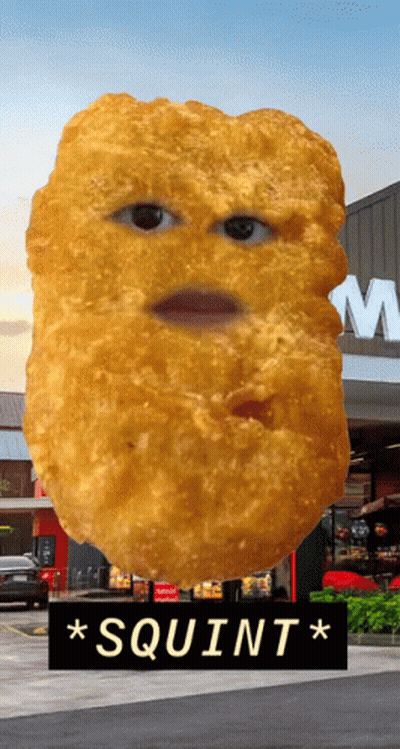 Chicken Nugget Squint GIF