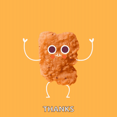 Chicken Nugget With Arms And Legs Saying Thanks GIF
