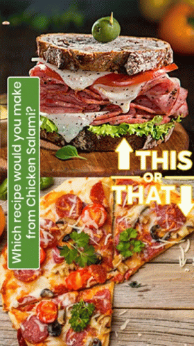 Chicken Salami Pizza Recipe Choice GIF
