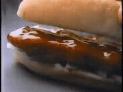 Chicken Sandwich On A Bun With Sauce GIF