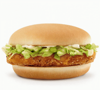Chicken Sandwich With Lettuce And Mayonnaise GIF