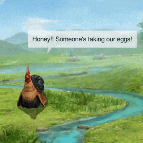 Chicken Saying Honey Someone's Taking Our Eggs GIF