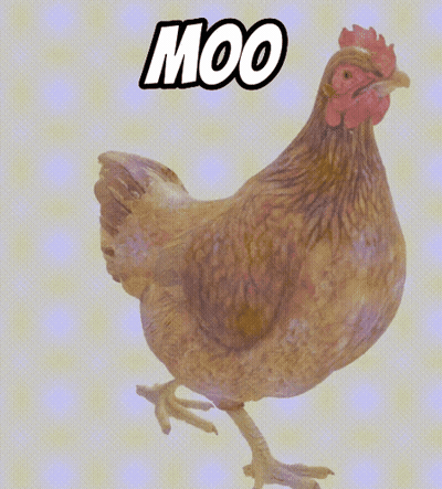 Chicken Saying Moo GIF