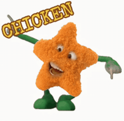 Chicken Star With Green Arms And Legs Says That's Baaaars GIF