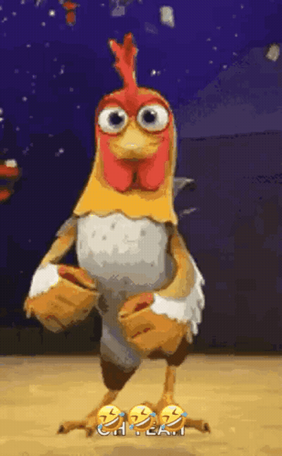 Chicken Wearing Shoes Standing GIF