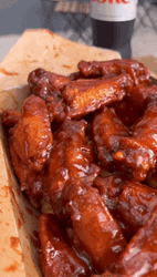 Chicken Wing Covered In Sauce GIF