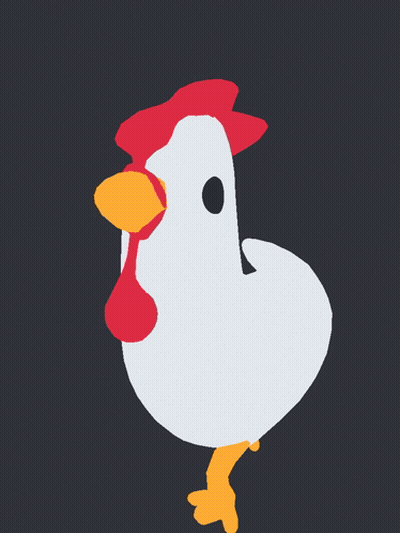 Chicken With Red Comb And Yellow Beak GIF
