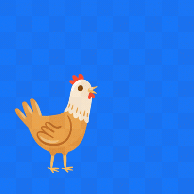 Chicken With Thought Bubble GIF