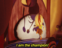 Chicky I Am The Champion GIF
