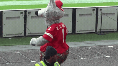 Chiefs And Steelers Logo Display GIF
