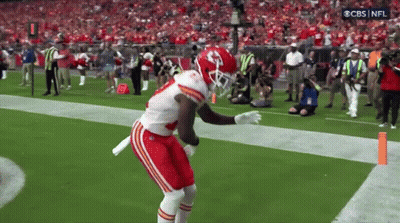 Chiefs Player Running On Field GIF