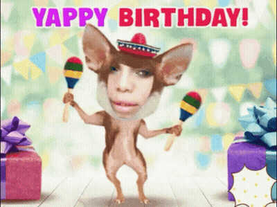 Chihuahua Holding Maracas Birthday Card GIF