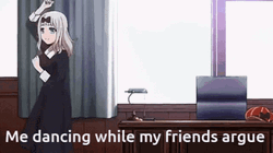 Chika Dance Anime Friends Argue GIF