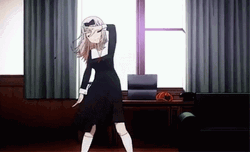 Chika Dance Anime Peace Sign Wink GIF