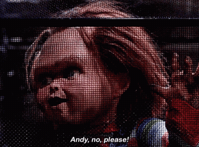 Child Behind Screen Saying Andy No Please GIF