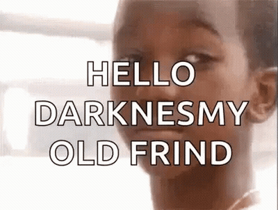 Child Close Up Saying Hello Darknesmy Old Frid GIF