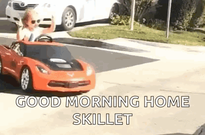 Child Driving Toy Car GIF
