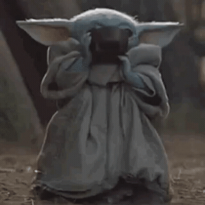 Child From Star Wars Holding Coffee GIF