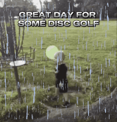 Child Holding Frisbee Great Day For Some Disc Golf GIF