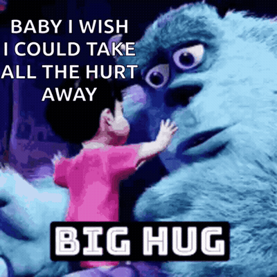 Child Hugging Monster Baby I Wish I Could Take All The Hurt Away