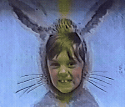 Child In Bunny Costume With Ears GIF