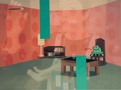 Child In Hood Sitting In Chair GIF
