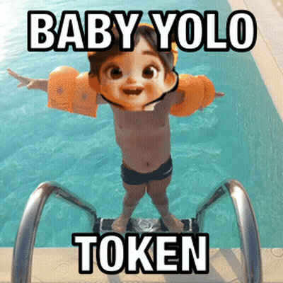 Child In Swimming Pool Baby Yolo Token GIF