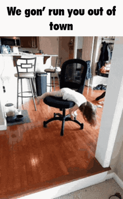 Child Lying On Chair We Gon Run You Out GIF