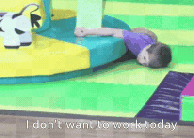 Child Lying on Floor Saying I Don't Want to Work