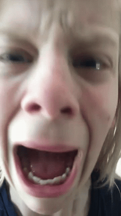 Child Making Funny Face Close Up GIF