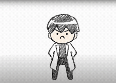 Child's Drawing Angry Boy Arms Outstretched GIF