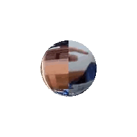 Child'S Face Close Up In Circle Sticker