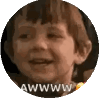 Child's Face With Awwww Sticker