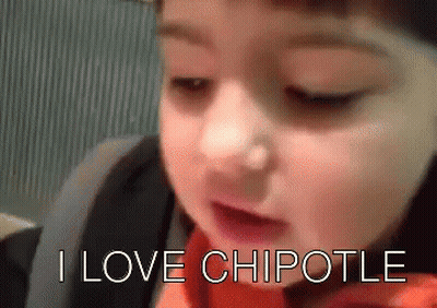 Child's Face With I Love Chipotle GIF