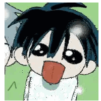 Child Sticking Out Tongue Sticker