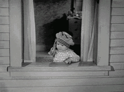 Child Throwing Money Vintage Scene GIF