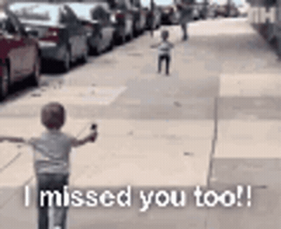 Child Walking I Missed You Too GIF