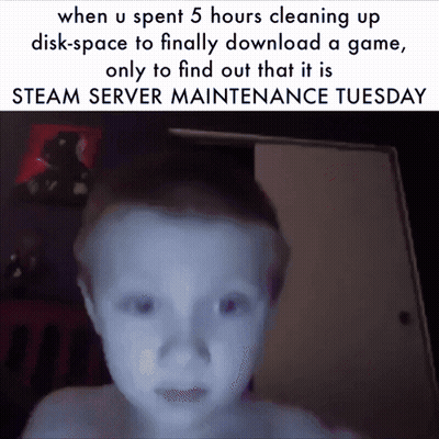 Child When U Spent 5 Hours Cleaning Up Disk Space To Finally Download A Game GIF