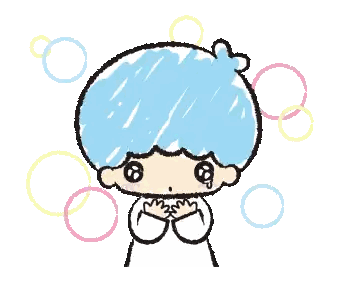 Child With Blue Hair And Circles Sticker