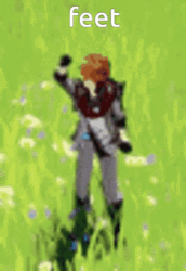 Childe Tartaglia Celebrating Feet GIF