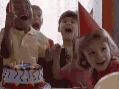Children Celebrating Birthday Cake Saying ?? GIF