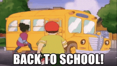 Children Getting On School Bus Back To School GIF
