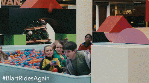 Children Playing In Ball Pit #Blartridesagain GIF
