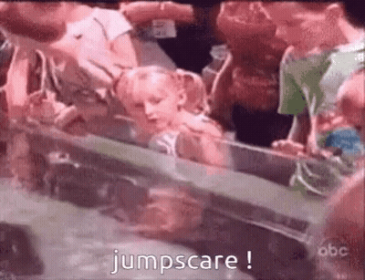 Children Playing In Pool Jumpscare GIF
