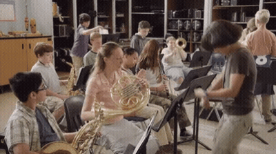 Children Playing Instruments In Classroom With Number 6 GIF