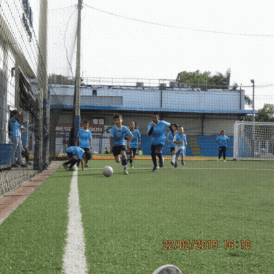 Children Playing Soccer GIF